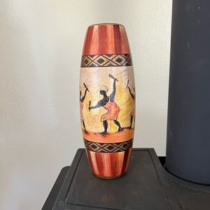Figures Dancing Around Decorative Ceramic Vase